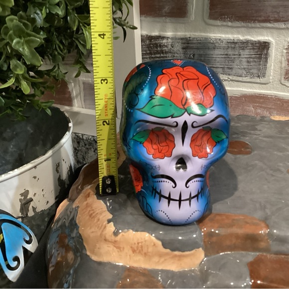 “3/$15 - Halloween Skull Tin Container - Very Gently Used - Picture 9 of 11
